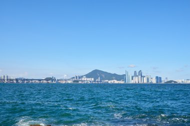 Gwangan büyük köprü ve deniz şehir