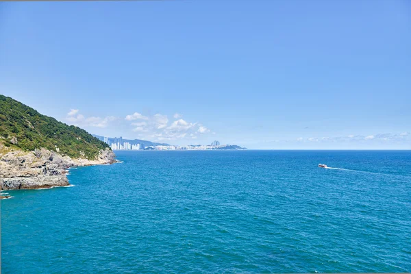 Igidae wybrzeże i nadmorskiej dzielnicy Haeundae — Zdjęcie stockowe