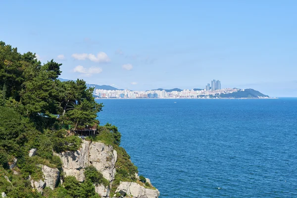 Igidae wybrzeże i nadmorskiej dzielnicy Haeundae — Zdjęcie stockowe