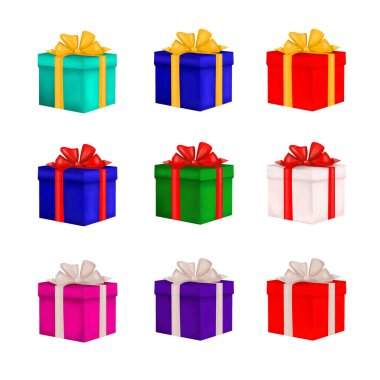 Farklı hediye kutularından oluşan el çekmeceleri..