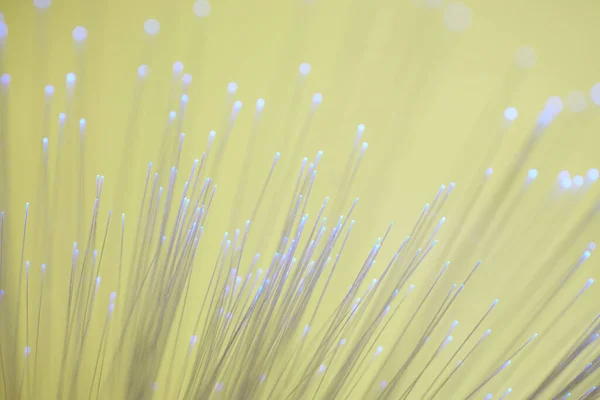 arkaplanda parlayan fiber optik dizgiler