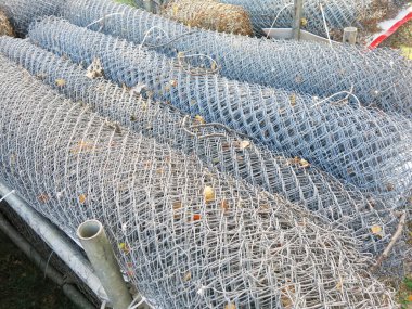 Metal ağ dış mekanın yakın görüntüsü