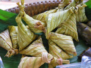 Lezzetli Asya yemeklerini yakın plan