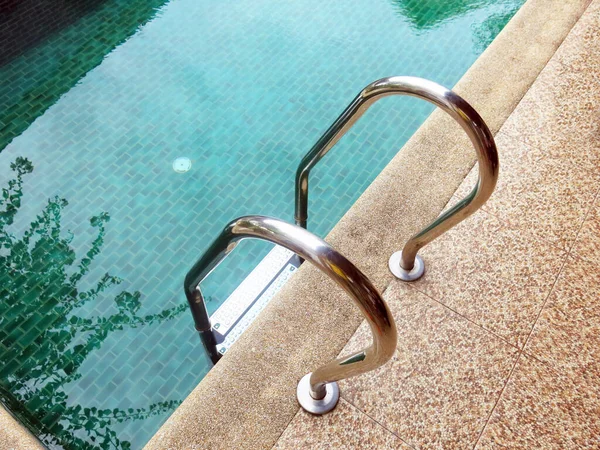 Swimming Pool Stairs Water — Stockfoto