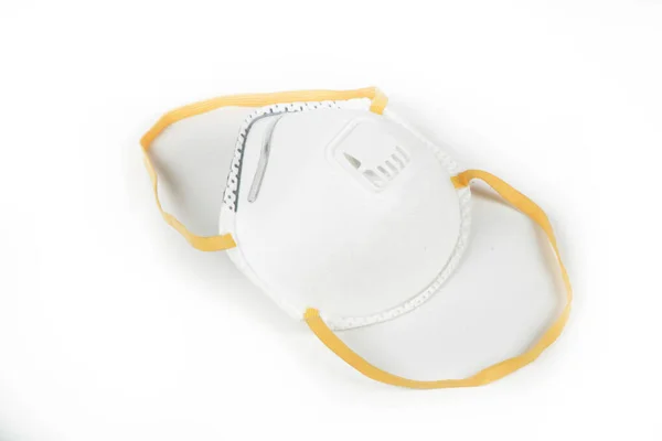 White Protective Mask White Background — 스톡 사진