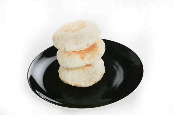 Stack Delicious Pancakes White Background — Stock Photo, Image