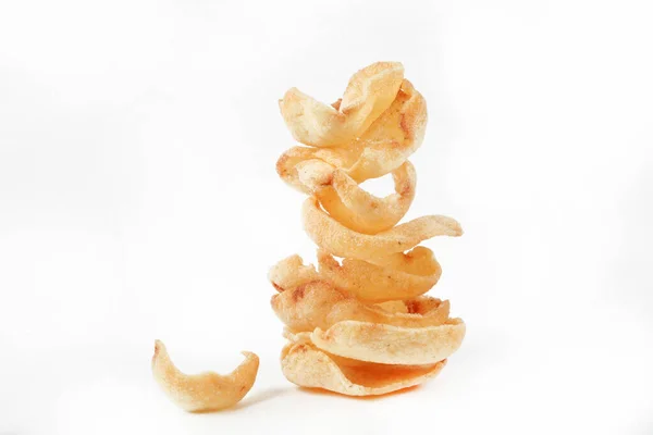 Crispy Chips White Background — Stock Photo, Image