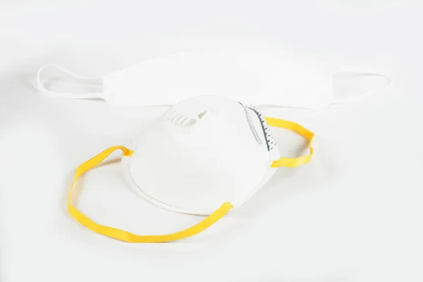 Maska Ochronna Białym Tle — Zdjęcie stockowe