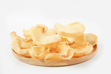 crispy chips isolated on white background