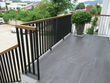 beautiful view of balcony with a railing
