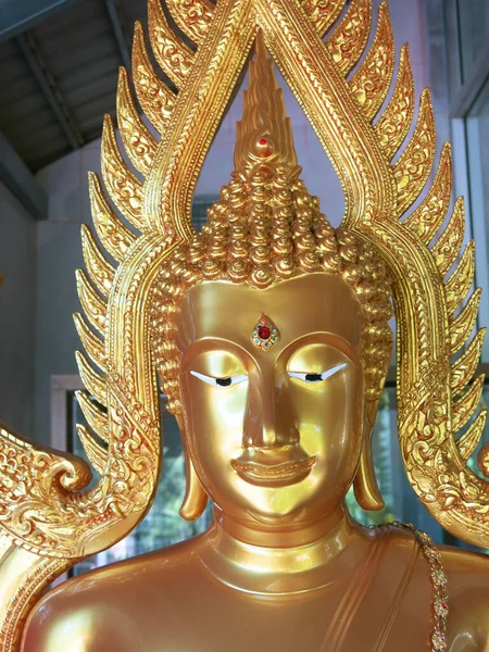 Zlatá Socha Buddhy Chrámu Thajska — Stock fotografie