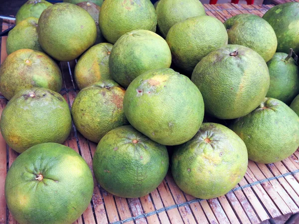 Frutas Verdes Amarelas Frescas Mercado — Fotografia de Stock