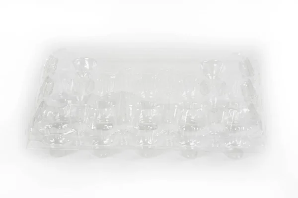White Plastic Box Light Background — Stok fotoğraf