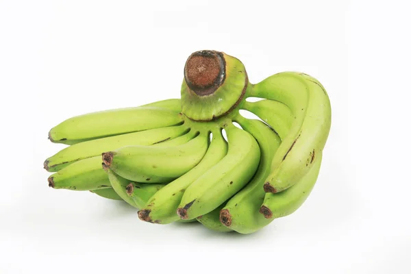 白を基調とした新鮮な緑のバナナ — ストック写真