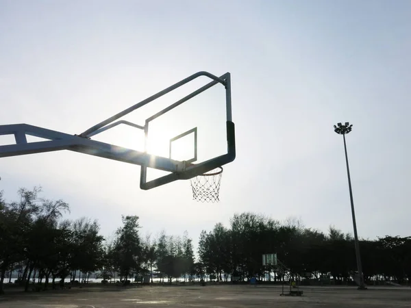 Canestro Basket Strada — Foto Stock