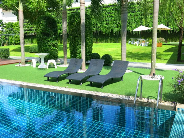 beautiful luxury swimming pool in hotel resort
