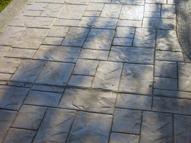 Parktaki eski taş kaldırım