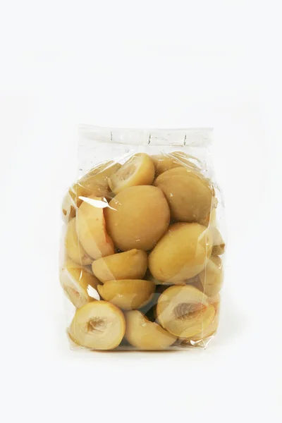 Dried Fruits Bag White Background — 图库照片