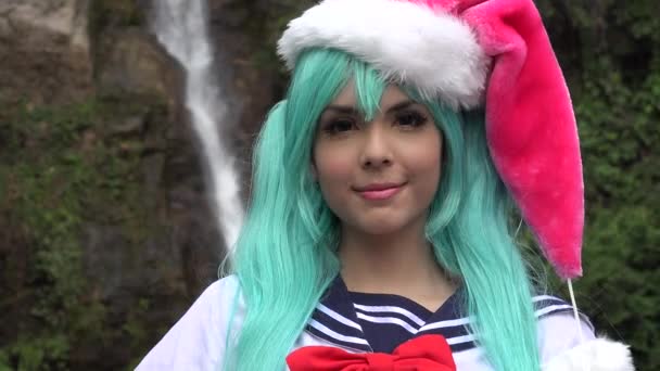 Ganska ung Cosplay flicka — Stockvideo