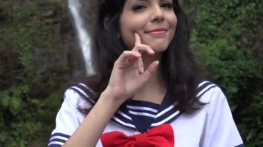 Cosplay kız Anime kıyafeti