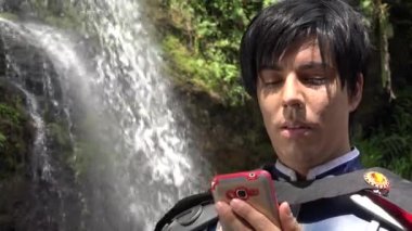 Adam alır Selfie cosplay