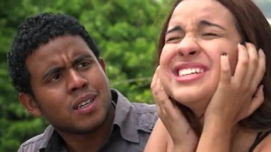 Anksiyete veya stres altında kadın