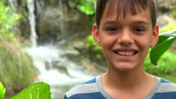 Smiling Hispanic Teen Boy — Stock Video