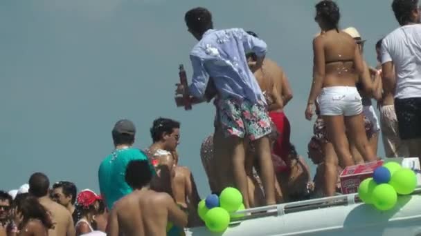 November 12 2012 - personer Cartagena, Colombia - festa och ha kul — Stockvideo