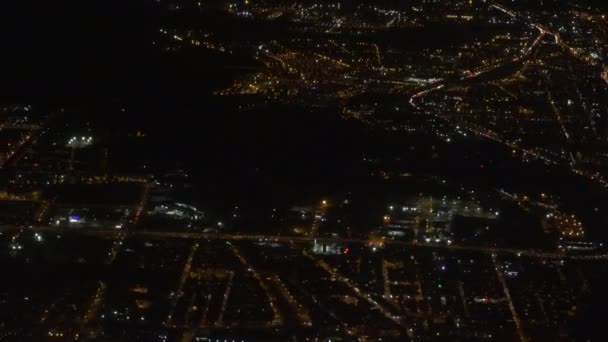 Noche Tiempo Ciudad Aérea — Vídeo de stock