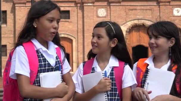Okul Çocukları Şakalaşıyor — Stok video