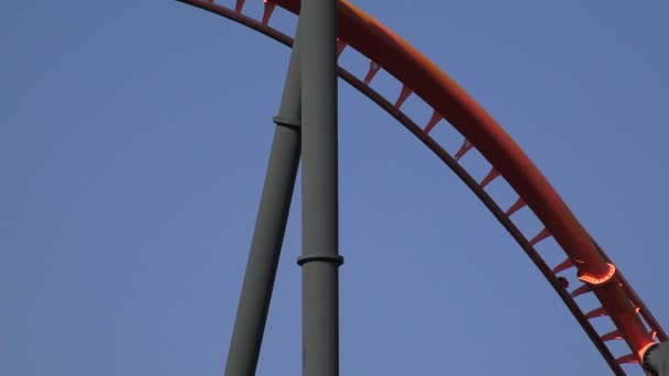 Parque temático Roller Coaster — Vídeo de stock
