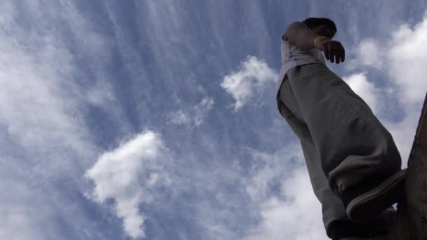 Lompatan Latar Belakang Remaja — Stok Video