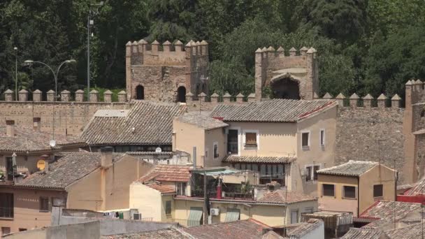 Murs de château et ruines antiques — Video