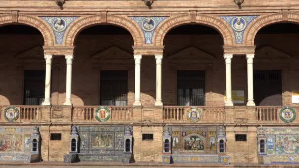 Balcony With Arches And Columns — Stock Video