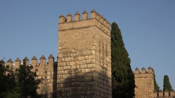 Torre di difesa del castello medievale — Video Stock