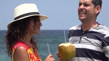 Birlikte tatil tropikal dans eğlenceli çift
