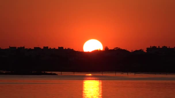 Coucher de soleil du soir sur l'océan — Video