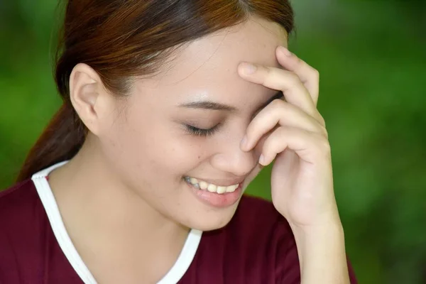 Youthful Asian Female Daydreaming — Stock Photo, Image