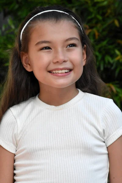 Philippina Flicka Barn Leende Närbild — Stockfoto