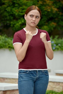 Üzgün Genç Çeşitli Bir Kadın