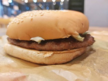 A Small Hamburger On Bun