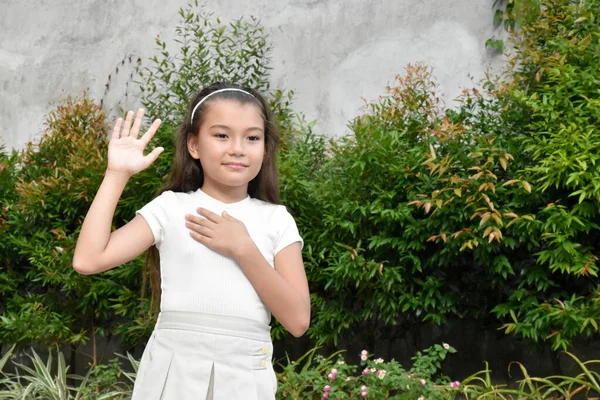 Філіппінські Діти Які Похвалюють Вірність Волі — стокове фото