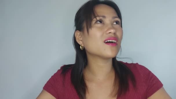 A Stressed Neurotic Asian Woman — Stock Video