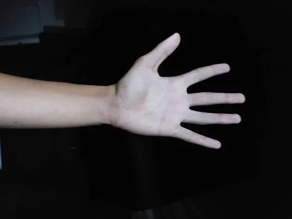 Una Mano Masculina Mostrando Todos Los Dedos — Foto de Stock
