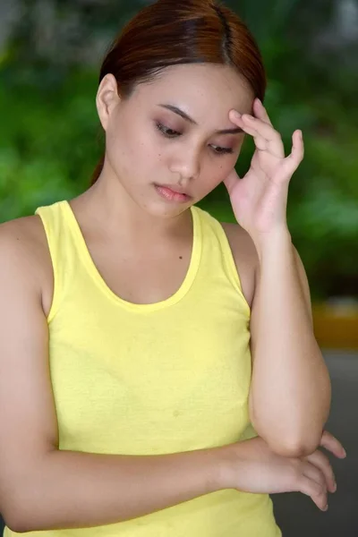 stock image An Anxious Filipina Female Adult