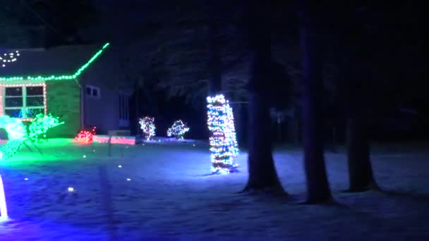 Christmas lights, xmas, vakantie geest — Stockvideo