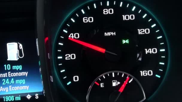 Snelheidsmeter, snelheid, gauge, maatregel, automotive — Stockvideo