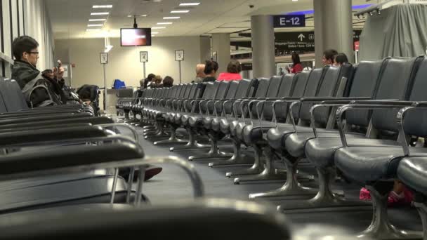 Airport Terminals, Gates, Passengers — Stock Video