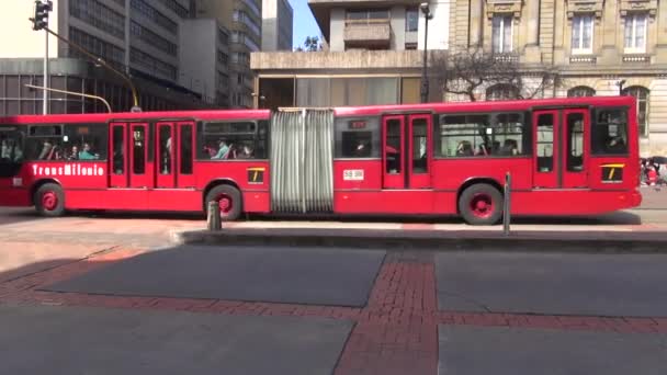 Автобуси, доріг, громадський транспорт, громадський транспорт — стокове відео