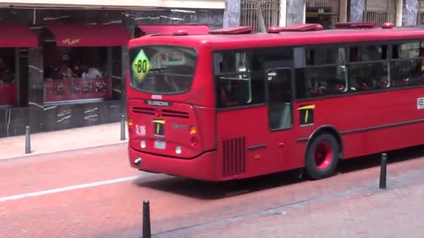 Bussen, wegen, openbaar vervoer, massale doorvoer — Stockvideo